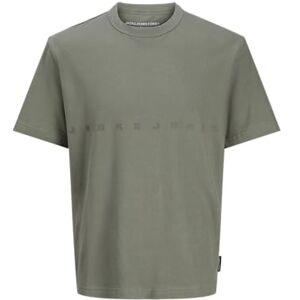 JACK & JONES Men's Jcolido Fabric Branding Tee SS Crew Neck, Shadow, XL JACK & JONES Men's Jcolido Fabric Branding Tee SS Crew Neck, Shadow, XL