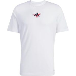 adidas Men's Tennis Happy 3 Balls Graphic T-Shirt, White, XXL adidas Men's Tennis Happy 3 Balls Graphic T-Shirt, White, XXL