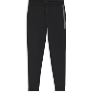 Boss Mens Authentic Pants Cotton-Terry Tracksuit Bottoms with Logo and Stripe Boss Mens Authentic Pants Cotton-Terry Tracksuit Bottoms with Logo and Stripe