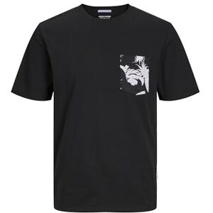 JACK & JONES Men's Joraruba Convo Pocket Tee SS Crew Neck T-Shirt, Black, S JACK & JONES Men's Joraruba Convo Pocket Tee SS Crew Neck T-Shirt, Black, S