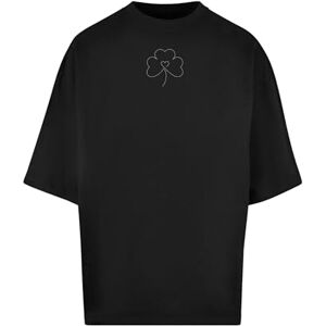 MERCHCODE Men's Mp0007572-spring-Leaf Clover Flower Huge Tee T-Shirt, Black, XL MERCHCODE Men's Mp0007572-spring-Leaf Clover Flower Huge Tee T-Shirt, Black, XL