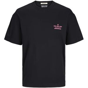 JACK & JONES Men's Jormykonos Back Tee Ss Crew Neck Sn T-Shirt, Black, XXL JACK & JONES Men's Jormykonos Back Tee Ss Crew Neck Sn T-Shirt, Black, XXL