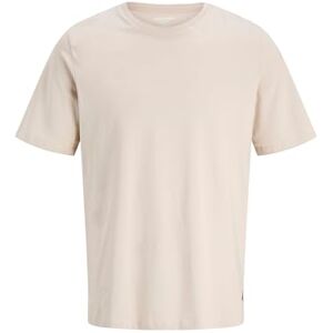 JACK & JONES Mens Jjeorganic Basic Tee O-Neck Noos T-Shirt, Moonbeam/Detail: Slim, L UK JACK & JONES Mens Jjeorganic Basic Tee O-Neck Noos T-Shirt, Moonbeam/Detail: Slim, L UK