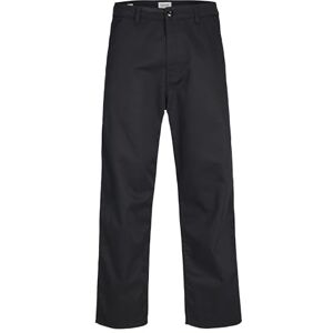 JACK & JONES Men's Male Wide Leg Fit Worker-Hose Trouser, Black, 30 W/34 L JACK & JONES Men's Male Wide Leg Fit Worker-Hose Trouser, Black, 30 W/34 L