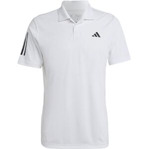 adidas Men's Club Tennis 3-Stripes Polo Shirt, White, XXL adidas Men's Club Tennis 3-Stripes Polo Shirt, White, XXL