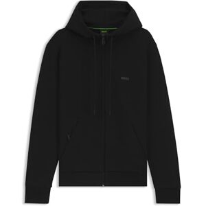 Boss Mens Saggy Logo-print zip-up hoodie in stretch cotton Boss Mens Saggy Logo-print zip-up hoodie in stretch cotton