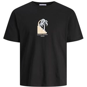 JACK & JONES Men's Jormarbella Front Tee SS Crew Neck T-Shirt, Black, XS JACK & JONES Men's Jormarbella Front Tee SS Crew Neck T-Shirt, Black, XS