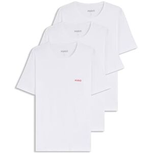 Hugo Boss Mens T-Shirt RN Triplet P Three-Pack of Logo-Print Underwear T-Shirts in Cotton White Hugo Boss Mens T-Shirt RN Triplet P Three-Pack of Logo-Print Underwear T-Shirts in Cotton White