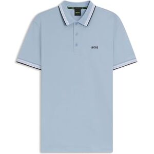Boss Mens Paddy Contrast-Logo Paddy Polo Shirt in Cotton piqué Boss Mens Paddy Contrast-Logo Paddy Polo Shirt in Cotton piqué