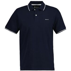 GANT Men's Tipping Ss Pique Rugger Polo Shirt, Evening Blue, 3XL GANT Men's Tipping Ss Pique Rugger Polo Shirt, Evening Blue, 3XL