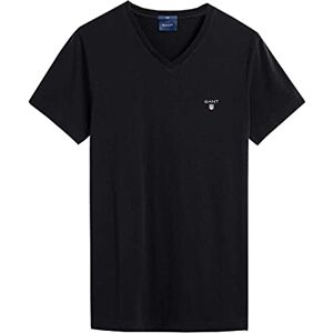 GANT Men's Slim Shield V-Neck T-Shirt, Black, XL GANT Men's Slim Shield V-Neck T-Shirt, Black, XL