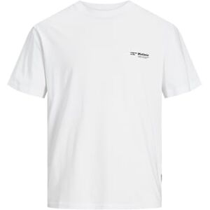 JACK & JONES Men's Jorsequoia Graphic Back Ss Crew Neck T-Shirt, Bright White, XL JACK & JONES Men's Jorsequoia Graphic Back Ss Crew Neck T-Shirt, Bright White, XL