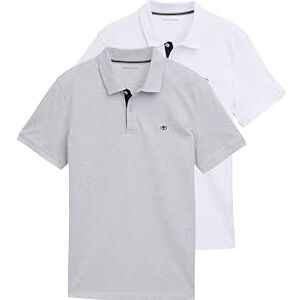TOM TAILOR Men's 1044879 Polo Shirt, 15398 Light Stone Grey Melange, XL TOM TAILOR Men's 1044879 Polo Shirt, 15398 Light Stone Grey Melange, XL