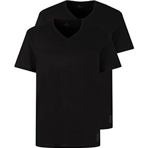 TOM TAILOR Men's Basic T-Shirt in Double Pack with V-neck 1008639, 29999 Black, 3XL TOM TAILOR Men's Basic T-Shirt in Double Pack with V-neck 1008639, 29999 Black, 3XL