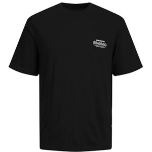 JACK & JONES Men's Jorsequoia Back Tee Ss Crew Neck T-Shirt, Black, XL JACK & JONES Men's Jorsequoia Back Tee Ss Crew Neck T-Shirt, Black, XL