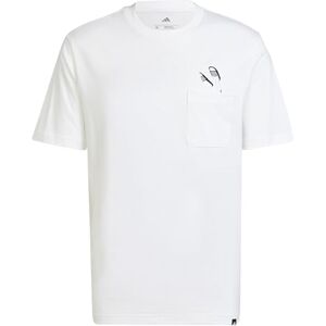 adidas Men's Lounge Slides Graphic Pocket T-Shirt, White, 3XL adidas Men's Lounge Slides Graphic Pocket T-Shirt, White, 3XL