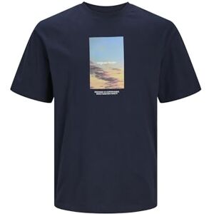 JACK & JONES Men's Jorvesterbro Picture Tee Ss Crew Neck Ln T-Shirt, Sky Captain, S JACK & JONES Men's Jorvesterbro Picture Tee Ss Crew Neck Ln T-Shirt, Sky Captain, S