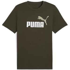 Puma ESS 2 Color No. 1 Logo Tee Dark Olive Puma ESS 2 Color No. 1 Logo Tee Dark Olive