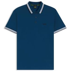 Boss Mens Paddy Contrast-Logo Paddy Polo Shirt in Cotton piqué Boss Mens Paddy Contrast-Logo Paddy Polo Shirt in Cotton piqué