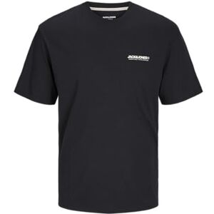 JACK & JONES Men's Jjelegacy Tee SS O-Neck Noos T-Shirt, Black/Detail:Moonbeam, L JACK & JONES Men's Jjelegacy Tee SS O-Neck Noos T-Shirt, Black/Detail:Moonbeam, L