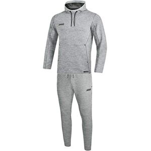 JAKO Premium Basics Men's Jogging Suit with Hooded Sweatshirt, Mottled Grey, M JAKO Premium Basics Men's Jogging Suit with Hooded Sweatshirt, Mottled Grey, M
