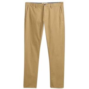 GANT Men's Slim TECH PREP Chinos Dress Pants, Dark Khaki, 34W / 36L GANT Men's Slim TECH PREP Chinos Dress Pants, Dark Khaki, 34W / 36L
