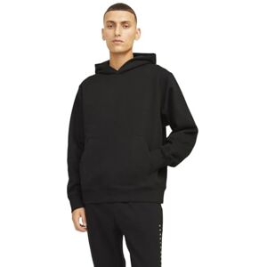 JACK & JONES Men's Jjeurban Edge Sweat Hood Noos Sweatshirt, Black, S JACK & JONES Men's Jjeurban Edge Sweat Hood Noos Sweatshirt, Black, S