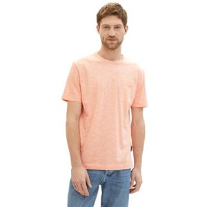 TOM TAILOR Men's 1040818 T-Shirt, 35205 Melon Orange Finestripe, M TOM TAILOR Men's 1040818 T-Shirt, 35205 Melon Orange Finestripe, M