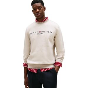 Tommy Hilfiger Men’s Tommy Logo Sweatshirt without Hood, Beige (Heathered Pebble), XL Tommy Hilfiger Men’s Tommy Logo Sweatshirt without Hood, Beige (Heathered Pebble), XL