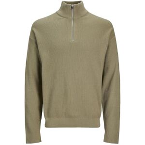 JACK & JONES Men's Jprccspring Perfect Knit Half Zip Jumper, Aloe, M JACK & JONES Men's Jprccspring Perfect Knit Half Zip Jumper, Aloe, M