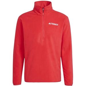 adidas Men's Terrex Multi Essentials Half Zip Fleece Jacket, pure ruby, S adidas Men's Terrex Multi Essentials Half Zip Fleece Jacket, pure ruby, S