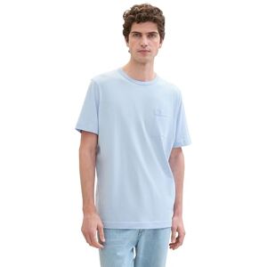 TOM TAILOR Men's 1041783 T-Shirt, 35601-Windsurf Blue Fine Stripe, S TOM TAILOR Men's 1041783 T-Shirt, 35601-Windsurf Blue Fine Stripe, S