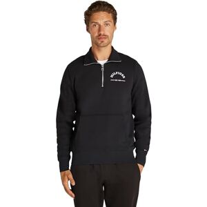 Tommy Hilfiger Men's Collar Zip Sweatshirt without Hood, Black (Black), XS Tommy Hilfiger Men's Collar Zip Sweatshirt without Hood, Black (Black), XS