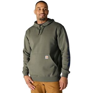 Carhartt Men's Sleeve Logo Hooded Sweatshirt, Dusty Olive, XS Carhartt Men's Sleeve Logo Hooded Sweatshirt, Dusty Olive, XS