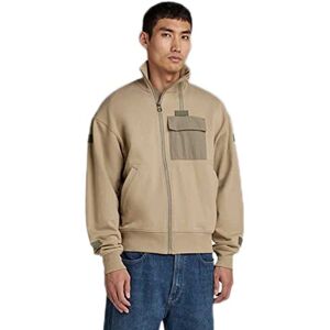 G-STAR Men's Utility Bomber Mix Loose Sweater, Multicolour (tree house D21511-A613-C941), S G-STAR Men's Utility Bomber Mix Loose Sweater, Multicolour (tree house D21511-A613-C941), S