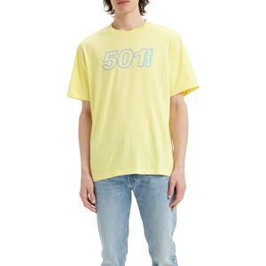Levi's Men's Ss Relaxed Fit Tee T-Shirt, 501 Logo Outline Lemonade, M Levi's Men's Ss Relaxed Fit Tee T-Shirt, 501 Logo Outline Lemonade, M