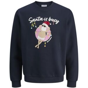 JACK & JONES Men's Jjchristmas Sweat Crew Neck Xmas, Sky Captain, M JACK & JONES Men's Jjchristmas Sweat Crew Neck Xmas, Sky Captain, M