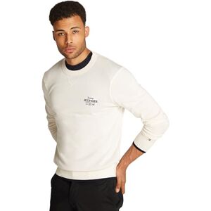 Tommy Hilfiger Men’s Graphic Cotton Round Neck Jumper, Off-White (Ivory Petal), XXL Tommy Hilfiger Men’s Graphic Cotton Round Neck Jumper, Off-White (Ivory Petal), XXL
