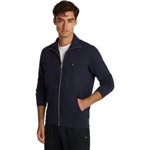Tommy Hilfiger Men’s Essential Terry Zipped Sweatshirt with Stand Collar, Blue (Desert Sky), XXL Tommy Hilfiger Men’s Essential Terry Zipped Sweatshirt with Stand Collar, Blue (Desert Sky), XXL