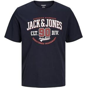 JACK & JONES Men's Jjelogo Tee SS O-Neck 2 Col Aw24 S Pls T-Shirt, Dark Navy, 2XL JACK & JONES Men's Jjelogo Tee SS O-Neck 2 Col Aw24 S Pls T-Shirt, Dark Navy, 2XL