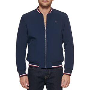 Tommy Hilfiger Men's Lightweight Varsity Rib Knit Bomber Jacket, Midnight Soft Shell, 3XL Tommy Hilfiger Men's Lightweight Varsity Rib Knit Bomber Jacket, Midnight Soft Shell, 3XL