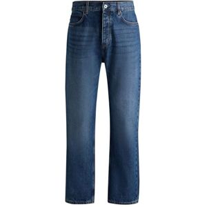 Hugo Boss Mens Nate Baggy-fit Jeans in Blue Denim Hugo Boss Mens Nate Baggy-fit Jeans in Blue Denim