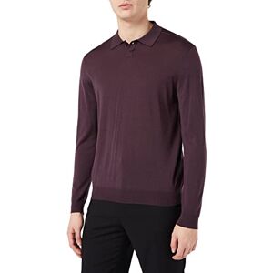 FALKE Men's Button Polo Shirt, Men, Polo, 60004, burgundy, L FALKE Men's Button Polo Shirt, Men, Polo, 60004, burgundy, L