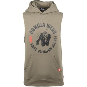 GORILLA WEAR Marshall Sleeveless Hoodie Army Green 2XL GORILLA WEAR Marshall Sleeveless Hoodie Army Green 2XL