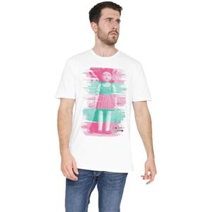 Squid Game Young-HEE Red Light Green Light Unisex T Shirt, White, XX-Large Squid Game Young-HEE Red Light Green Light Unisex T Shirt, White, XX-Large