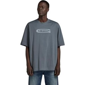 G-STAR Men's Old School Logo Boxy T-Shirt, Grey (axis D23904-C336-5781), S G-STAR Men's Old School Logo Boxy T-Shirt, Grey (axis D23904-C336-5781), S