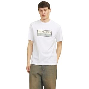 JACK & JONES Men's Jorfrederiksberg Box Tee Ss C.n Sn T-Shirt, Bright White/Detail: AW24, L JACK & JONES Men's Jorfrederiksberg Box Tee Ss C.n Sn T-Shirt, Bright White/Detail: AW24, L