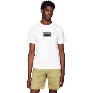 Tommy Hilfiger Men Short-Sleeve T-Shirt Label Print Crew Neck, White (White), XS Tommy Hilfiger Men Short-Sleeve T-Shirt Label Print Crew Neck, White (White), XS