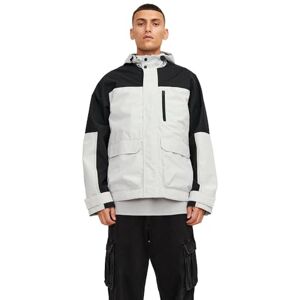 JACK & JONES Men's Jcohike Light Jacket Vest, Marshmallow/Detail: Black Blocking, M JACK & JONES Men's Jcohike Light Jacket Vest, Marshmallow/Detail: Black Blocking, M