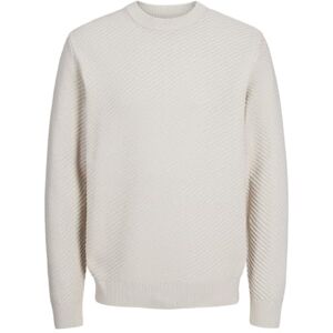 JACK & JONES Men's Jcoalpha Knit Crew Neck Jumper, Moonbeam, S JACK & JONES Men's Jcoalpha Knit Crew Neck Jumper, Moonbeam, S